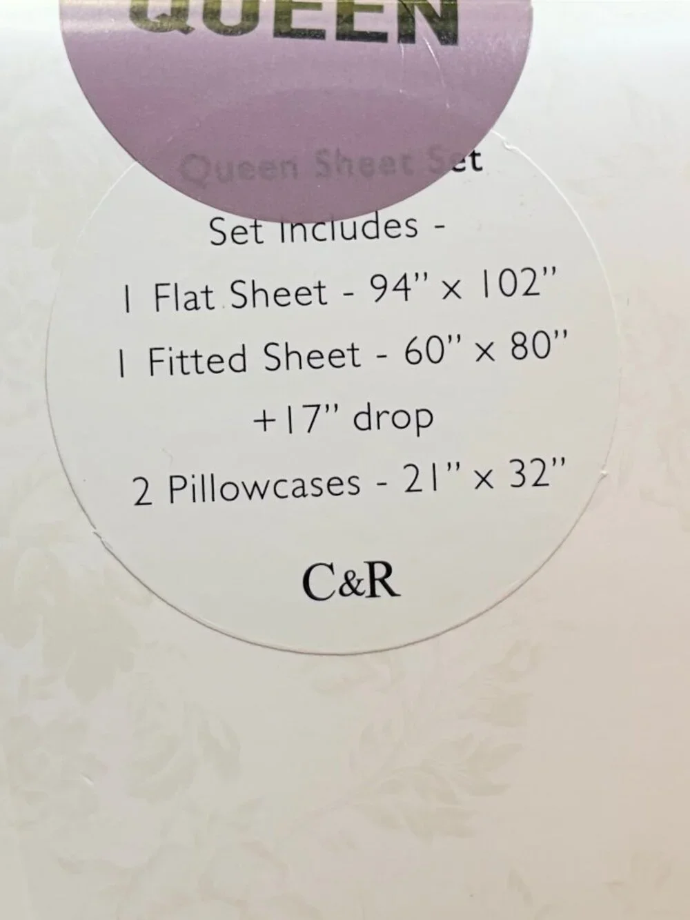 Cabbages & Roses Seaglass Pinstripe Queen Size Cotton Sheet Set (seafoam green)